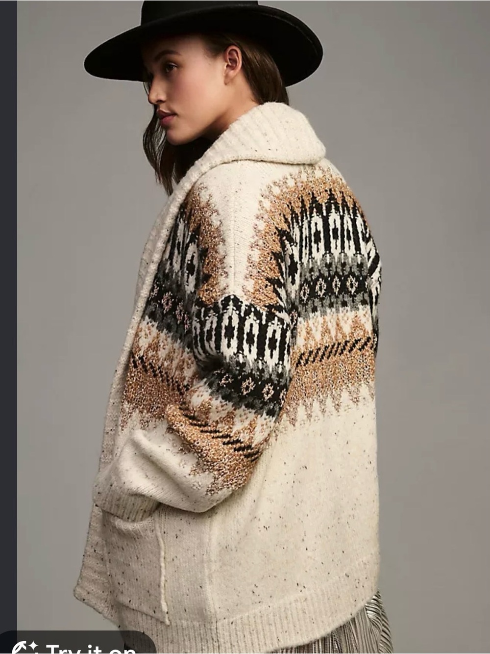 By Anthropologie Patterned Cardigan Sweater